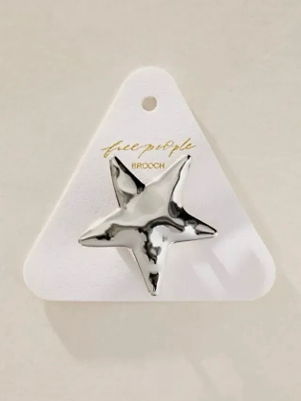 NWT FREE PEOPLE Keeping On Brooch | Silver Star MSRP $16